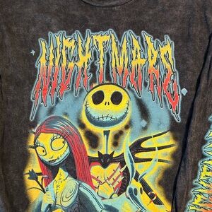 Disney Nightmare Before Christmas Long Sleeve Tee - Black and Blue